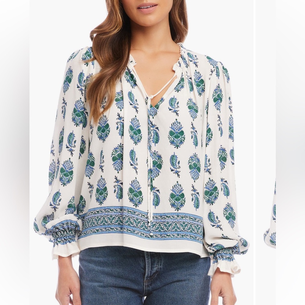 Fifteen Twenty Border Print Top